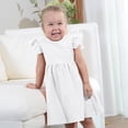 thumbnail image 2 of mgoYE Toddler Girl Dresses Toddler Girls Dress Cotton Linen Ruffle Backless Sleeveless Kids Casual Party Dresses(White,3-4 Years), 2 of 7