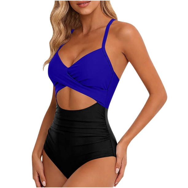 Traje de baño de una pieza para mujer, moda de primavera para mujer, conservador, color sólido, estilo falda, conjunto de traje de baño con abertura, traje de baño de moda de playa para mujer, trajes