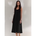 thumbnail image 4 of Women Dresses Spaghetti Strap V Neck Casual Sleeveless Sundress YS8131-Black XL, 4 of 8