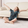 thumbnail image 3 of FORMRS Kids Short Sleeve Top and Pants Pajama Set Unisex Satin 2-Piece Sleepwear, Sizes 13-14Y, Lightning Pattern, 3 of 8