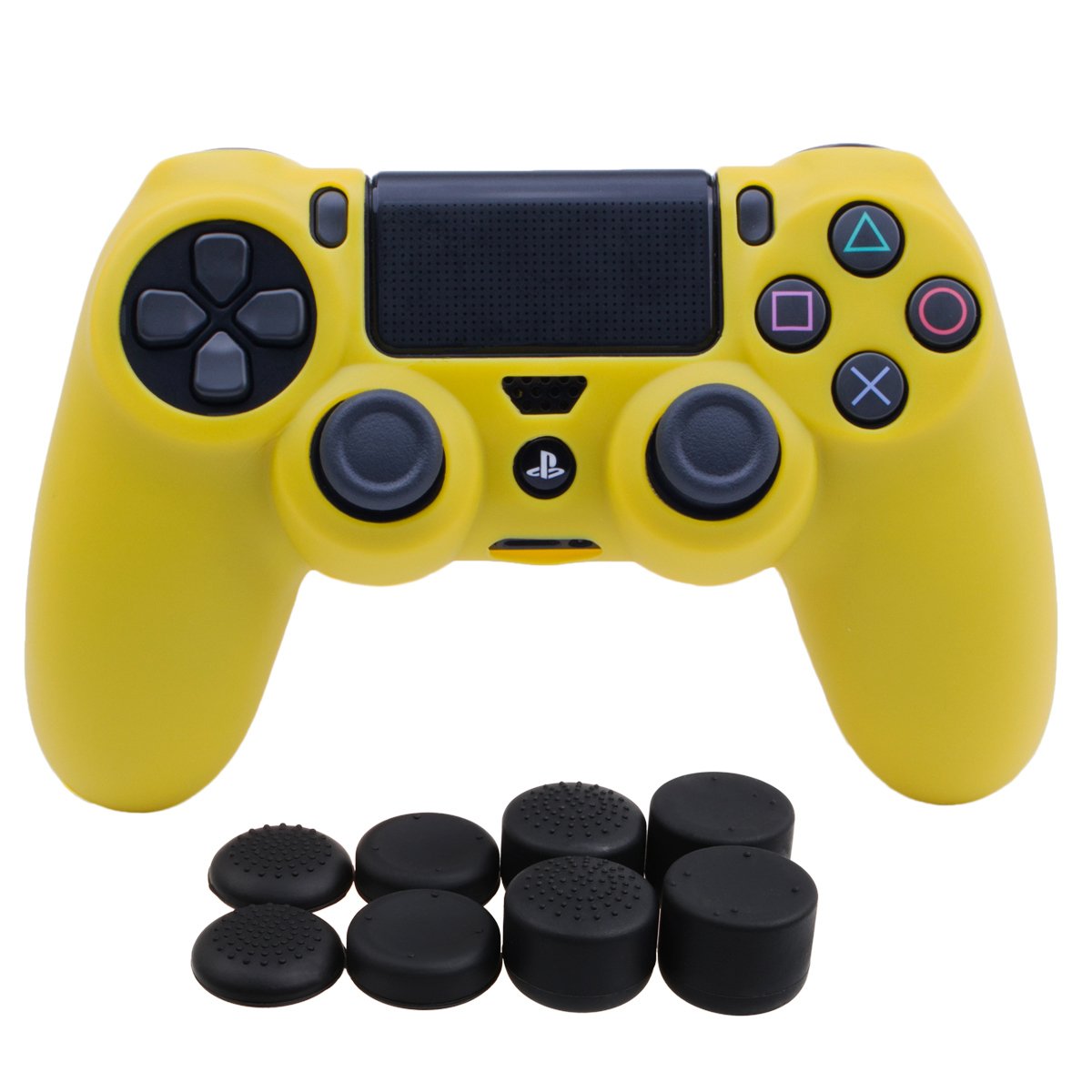yellow playstation 4 controller