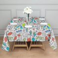 thumbnail image 3 of Colorful Sports Items Pattern Square Tablecloth,Waterproof Square Table Cover,Wipeable Spillproof Washable Table Cover for Home Kitchen Party Decor 52"x52"(132x132cm), 3 of 6