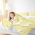 thumbnail image 3 of Erosebridal Kawaii Cartoon Lightning Full Size Comforter Sets,Yellow And White Bedding Sets For Girls Kids, Reversible 3 Pieces, 3 of 7