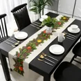 thumbnail image 2 of Floral Plant Table Flag Purple Small Flower Leaf Table Runner Home Kitchen Living Room Holiday Party Tables Runner Wedding r, 2 of 3