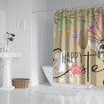 thumbnail image 2 of Happy Easter Shower Curtain, Easter Cat Bunny Shower Curtains for Bathroom, Spring Easter Eggs Home Decor Waterproof Fabric with Hooks 72x72 Inch, 2 of 4