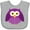 AC-Heather Grey, variant on Inktastic Purple Owl Bird Boys or Girls Baby Bib