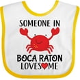 thumbnail image 3 of Inktastic Someone in Boca Raton Loves Me Boys or Girls Baby Bib, 3 of 4