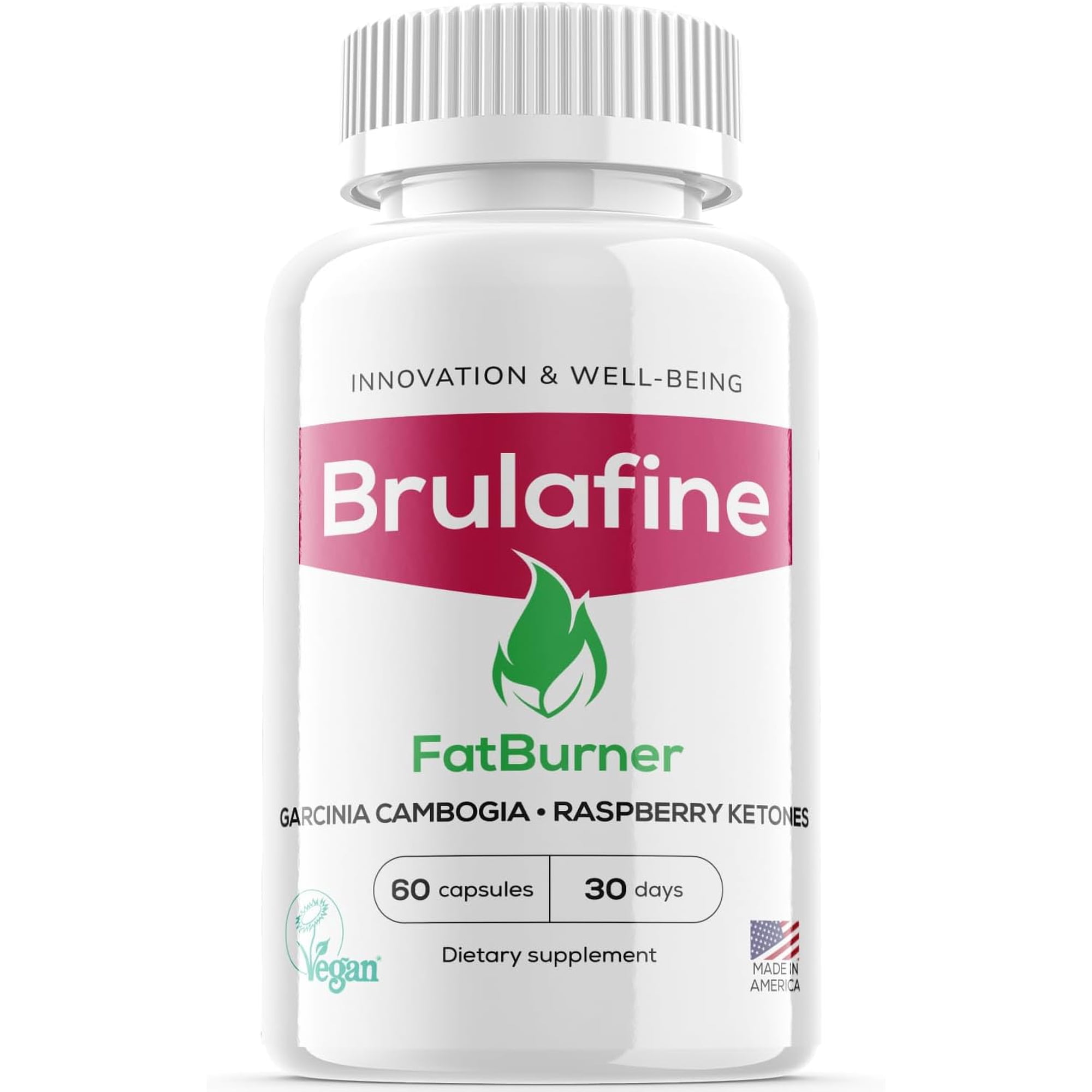 (1 Pack) Brulafine - Keto Weight Loss Formula - Energy & Focus Boosting Dietary Supplements for Weight Management & Metabolism - Advanced Fat Burn Raspberry Ketones Pills - 60 Capsules