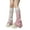 Pink, variant on Punk Star Knitted Leg Warmers Japanese Women Ruffle Trim Flared Wide Leg Socks