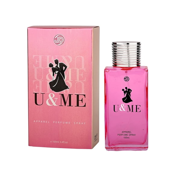 JD International U & Me Apparel Perfume Spray For Men & Women 100ml, 3.4 Fl.oz. | Long Lasting Scent For Lasting Impressions | Exquisite Unisex Fragrance For All Occasions | Valentine's Day Gift