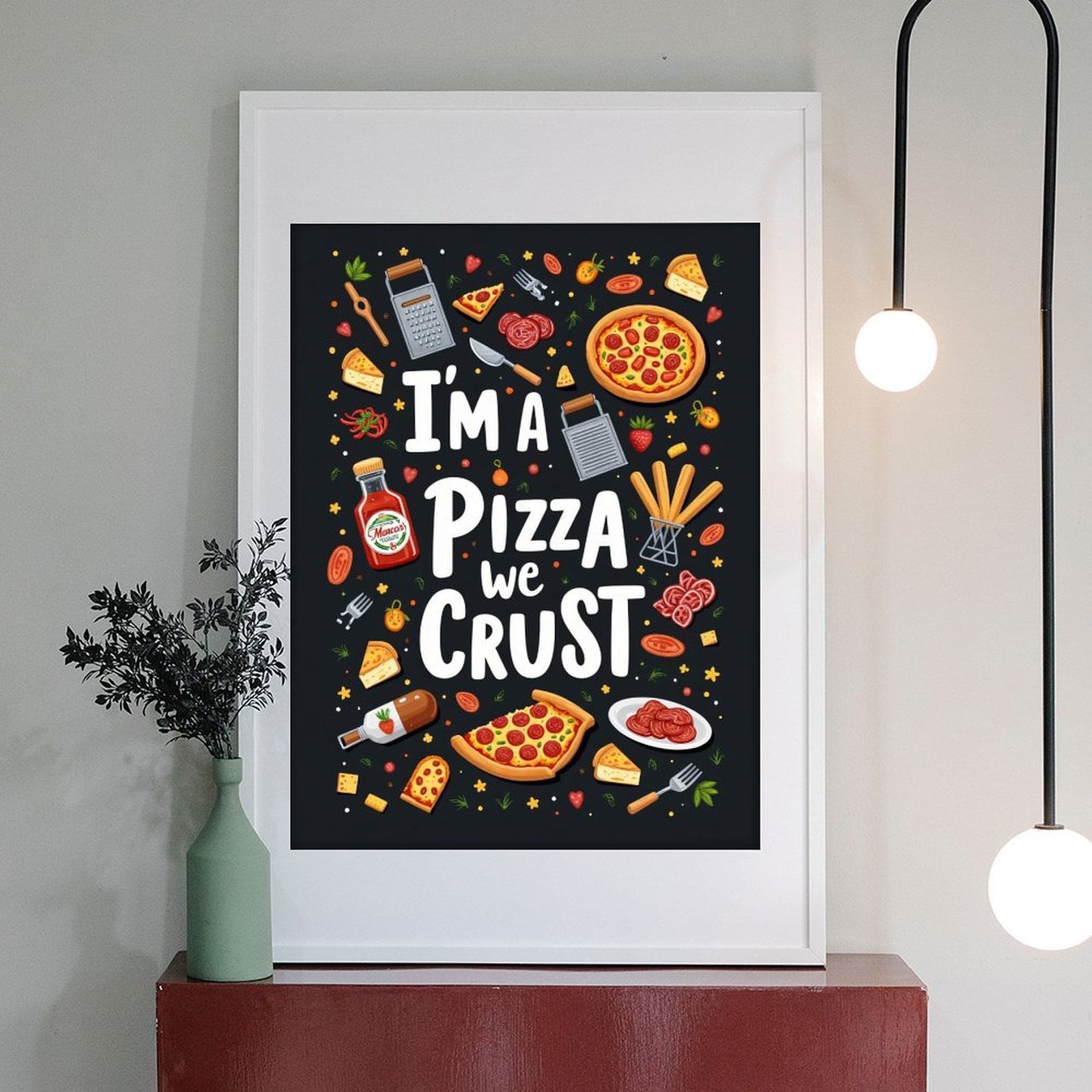 Diamond Art Kit for Adults, Pizza Ingredients Fun Design Diamond Painting for Adults Beginners, DIY Diamond Art Painting Kits, 5D Diamond Painting Crafts for Home Decor 12x16 Frameless