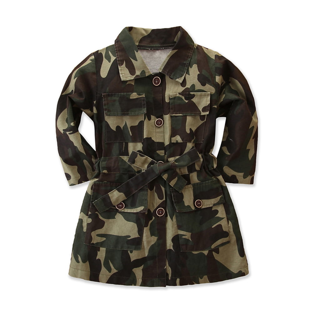 Personalize Youth Camouflage Custom Text Jacket Little Girls Fall Lightweight Anorak Jacket Custom Text KIDS Camo Jacket Outerwear Jacket