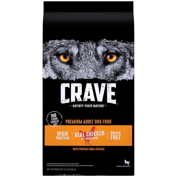Crave High Protein Adult Grain Free Natural Dry Dog Food With Protein From Chicken 22 Lb Bag Walmart Com
