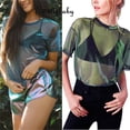 thumbnail image 3 of SAYOO Camiseta de malla sexy femenina, camiseta transparente de manga corta SAYOO moda, 3 of 6