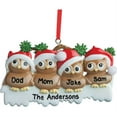 thumbnail image 2 of Personalized Owls In Santa Hats Ornament, 2 of 2