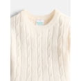 thumbnail image 2 of Wonder Nation Toddler Girls Knit Dress with Long Sleeves, Sizes 12M-5T, 2 of 3