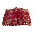 thumbnail image 3 of Fennco Styles Pandora Collection Holiday Christmas Tree Tablecloth (Red, 16"x54" Table Runner), 3 of 4