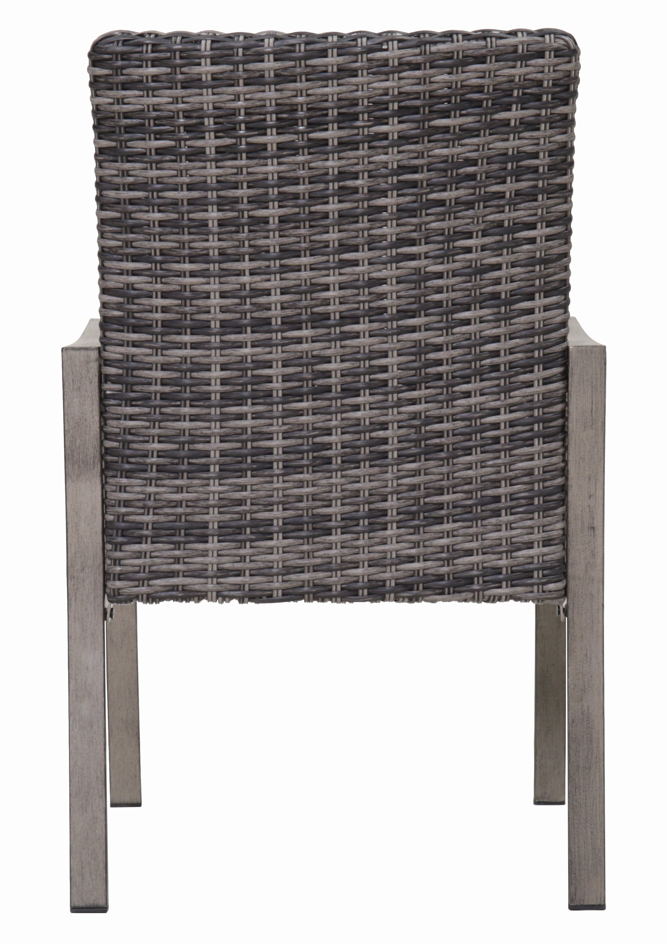 Outdoor Dining Chair, 2 Pack Patio Side Chair for Garden Backyard Outdoor Dining, Brown White Dark Grey