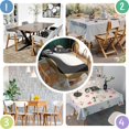 thumbnail image 5 of Black White Marble Gold Wave Pattern Rectangle Tablecloth 60"x102",Waterproof Polyester Rectangle Table Cloth, Wipeable Spillproof Polyester Tablecloth for Dining, Camping, Indoor and Outdoor, 5 of 6