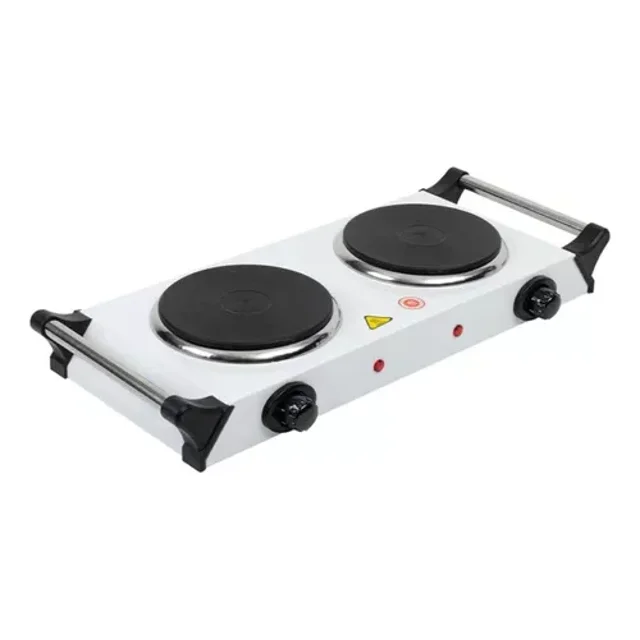 Parrilla Eléctrica 2 Quemadores De Disco Con Asas, 2000 W, 127 V
