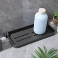 thumbnail image 5 of OULII 2Pcs Grey Foldable Bathroom Shelf Metal Wall Mounted Vanity Storage and Shower Organizer, 5 of 8