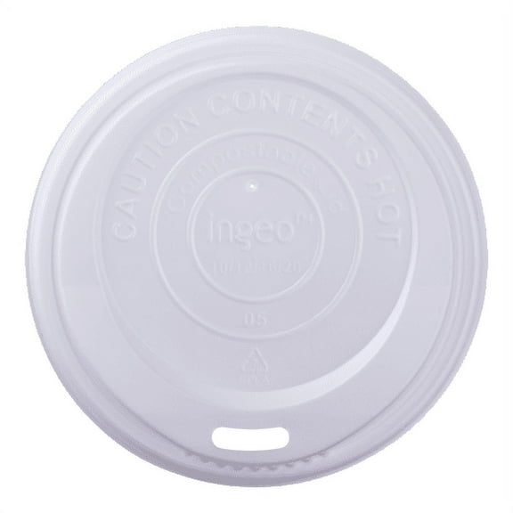 Karat Earth 10-20oz Compostable Sipper Dome Lids (90mm) - 1,000 ct