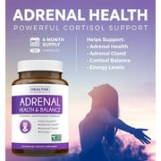 Healths Harmony Adrenal Support and Cortisol Manager Supplement, 120 Capsules
