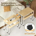 thumbnail image 3 of Folding Desk Mobile Small Rolling Computer Desk,31.5 Inch Foldable Laptop Cart Table with Wheels,Portable Office Desk for Small Space Couch Bed,Easy Assembly, 3 of 8