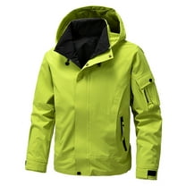 BXINGOHAI Mens Lightweight Waterproof Jacket Windproof Rain Hooded jackets for Running Hiking Cycling Travel Green 5XL