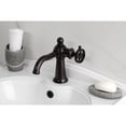 thumbnail image 2 of Kingston Brass KS3545RKZ Wendell One-Handle Single-Hole Bathroom Faucet with Knurled Handle and Push Pop-Up Drain, Oil Rubbed Bronze, 2 of 6