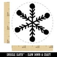 thumbnail image 2 of Snowflake Doodle Winter Self-Inking Rubber Stamp Ink Stamper - Brown Ink - Small 3/4 Inch, 2 of 7