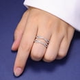 thumbnail image 4 of SFTING Infinity Engagement Ring Enhancer Wrap Guard 925 Sterling Silver AAAAA CZ Rings Size 9, 4 of 6