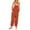 Orange, variant on Akafmk Plus Size Jumpsuits for Women Summer,Casual Rompers for Women,Fashion Solid V Neck Sleeveless Belted High Waist Long Pants Rompers Loose Fitting Overalls