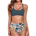 thumbnail image 1 of DPTALR Bikini pour Femmes, Poitrine Plissée, Maillot de Bain Deux Pièces Imprimé, Tenue de Plage, 1 of 4