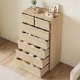 thumbnail image 2 of 7 Drawer Dresser for Bedroom, Modern Tall Chest of Drawers with Large Storage, Wooden Dresser Organizer for Living Room, Nursery, Entryway, Natural, 2 of 7