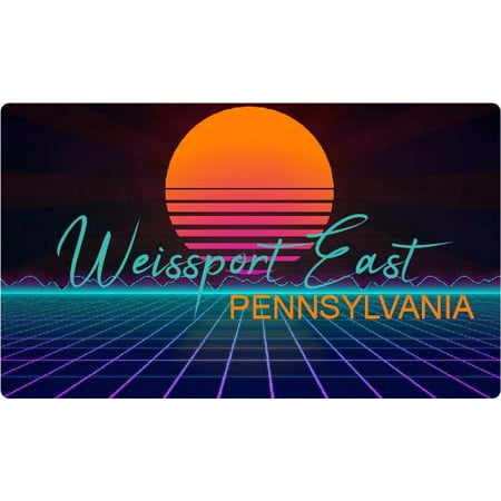 

Weissport East Pennsylvania 4 X 2.25-Inch Fridge Magnet Retro Neon Design