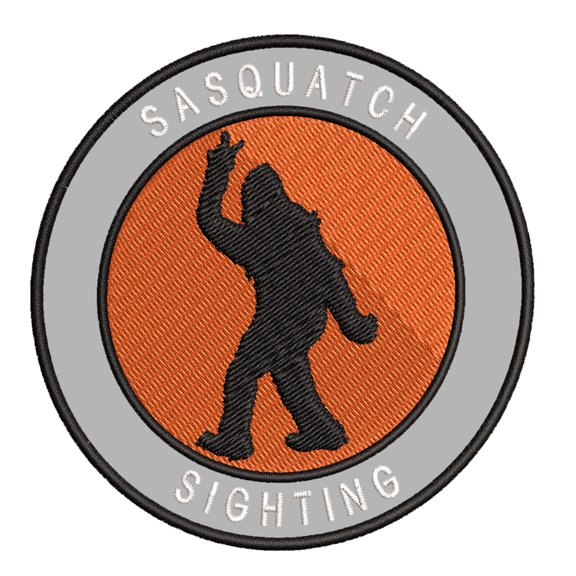 Sasquatch Sighting 3.5" Iron On Or Sew On Embroidered Fabric Badge Patch Unexplained Mysteries Iconic Series