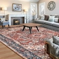 thumbnail image 3 of TWINNIS Vintage Rugs Area Rugs Non-Slip Rugs for Living Room,4'x6',Brick Red, 3 of 7