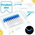thumbnail image 2 of ACDANC 100 Pieces Interdental Brushes,Silicone Dental Floss Picks with Case,Blue Tooth Floss Picks for Teeth Cleaning, 2 of 7
