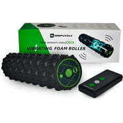 Vibrating Foam Roller - 4 Intensity Levels, Deep Tissue Massage, Trigger Point, Muscle Recovery & Relaxation -