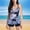 Navy, variant on Baqcunre Women's Printed Split Plus Size Swimsuit with Bra Pads, 1 Pc One-Piece Swimwear Black L