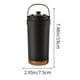 thumbnail image 3 of Taza de café térmica con revestimiento de cerámica, pajita y asa | Taza doble de 500 ml para bebidas frías y calientes | Vaso de viaje portátil para hombres, mujeres y estudiantes, 3 of 6