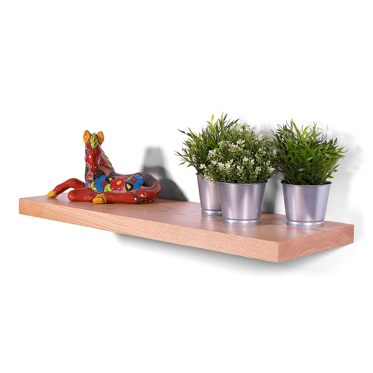 Solid Oak Wood Floating Shelf