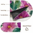 thumbnail image 6 of Purple Flowers Round Area Rug 8Ft Washable Large Circle Rugs for Living Room Dorm, Spring Watercolor Floral Leaves Botanical Beige Non-Slip Carpet Floor Mats Indoor Outdoor Carpet Runner Home Decor, 6 of 8