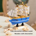 thumbnail image 3 of Matsuzay Barco de de náutico, artesanía de hecha a mano, modelo de barco Retro, decoración de madera, velero, regalo de cumpleaños, Type6 NO6 Matsuzay JJ18291-01B, 3 of 6