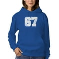 thumbnail image 2 of Retro Style Number 67 Design Women's Hoodie, 2 of 3