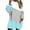 Sky Blue, variant on ZUKMRJPC Women's Flannel Sweatshirts Winter Warm Fleece Round Neck Fashion Color Block Long Pullover Soft Comfy Casual Tops with Pocket