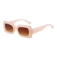 thumbnail image 3 of Gafas de sol rectangulares Sunnimix marrón rosa para Mujeres y Hombres, 3 of 8