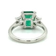 thumbnail image 3 of 4.2 Ctw Vivid Lab Green Emerald Ring 925 Silver Engagement Ring Gift For Love, 3 of 4