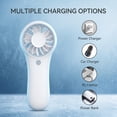 thumbnail image 6 of ATUPEN Handheld Mini Fan, 3 Speed 1200mAh Rechargeable Portable Fan for Office Travel Outdoor Fathers Day Gifts (White), 6 of 7